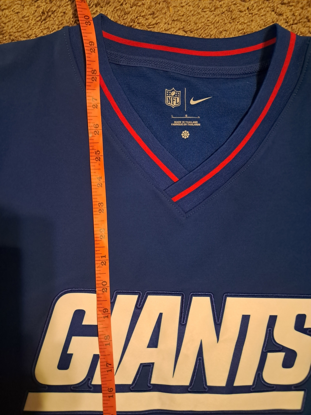 Men's Nike Royal New York Giants 2024 Sideline Throwback Logo Long-Sleeve V-Neck